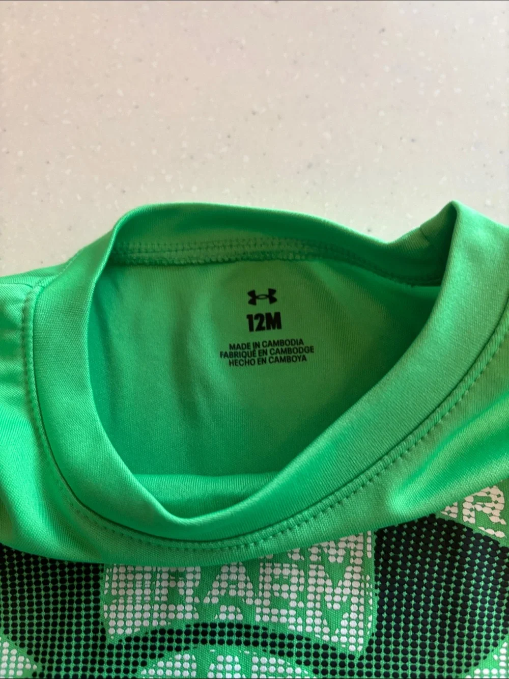 Under Armour Green Logo Long Sleeve Top & Black Joggers Set
